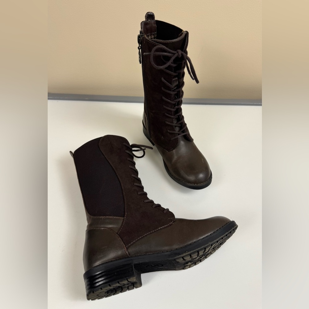 Cole Haan Autumn Chelsea Lace Boots in Dark Brown - Picture 3 of 9